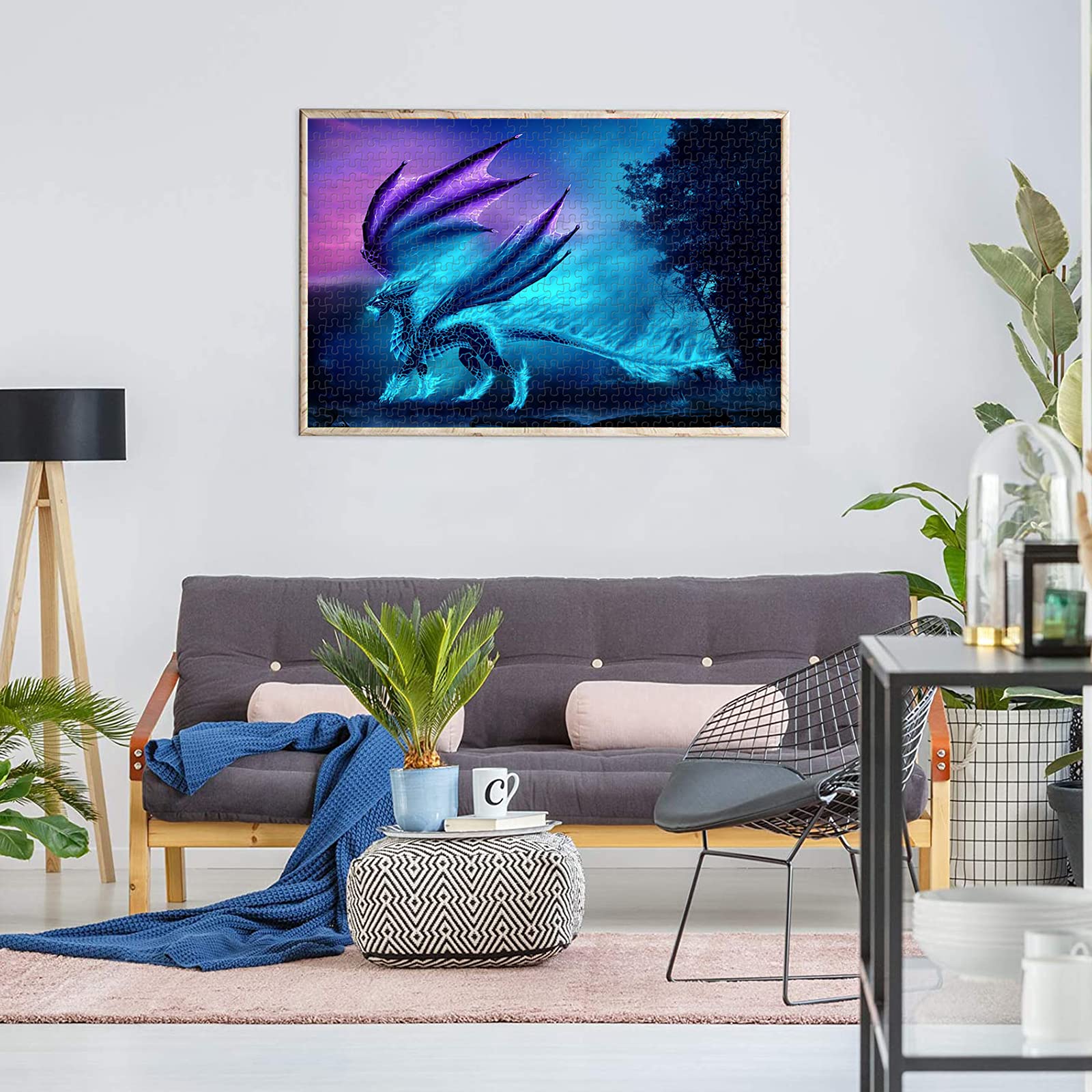 1000 Piece Dragon in The Mountains Jigsaw Puzzle for Adults - Premium Wooden DIY Puzzle Kit, Unique Gift & Modern Home Decor for Puzzle Lovers (Perfect for Relaxation, Family Game Night & Home Office Decoration)