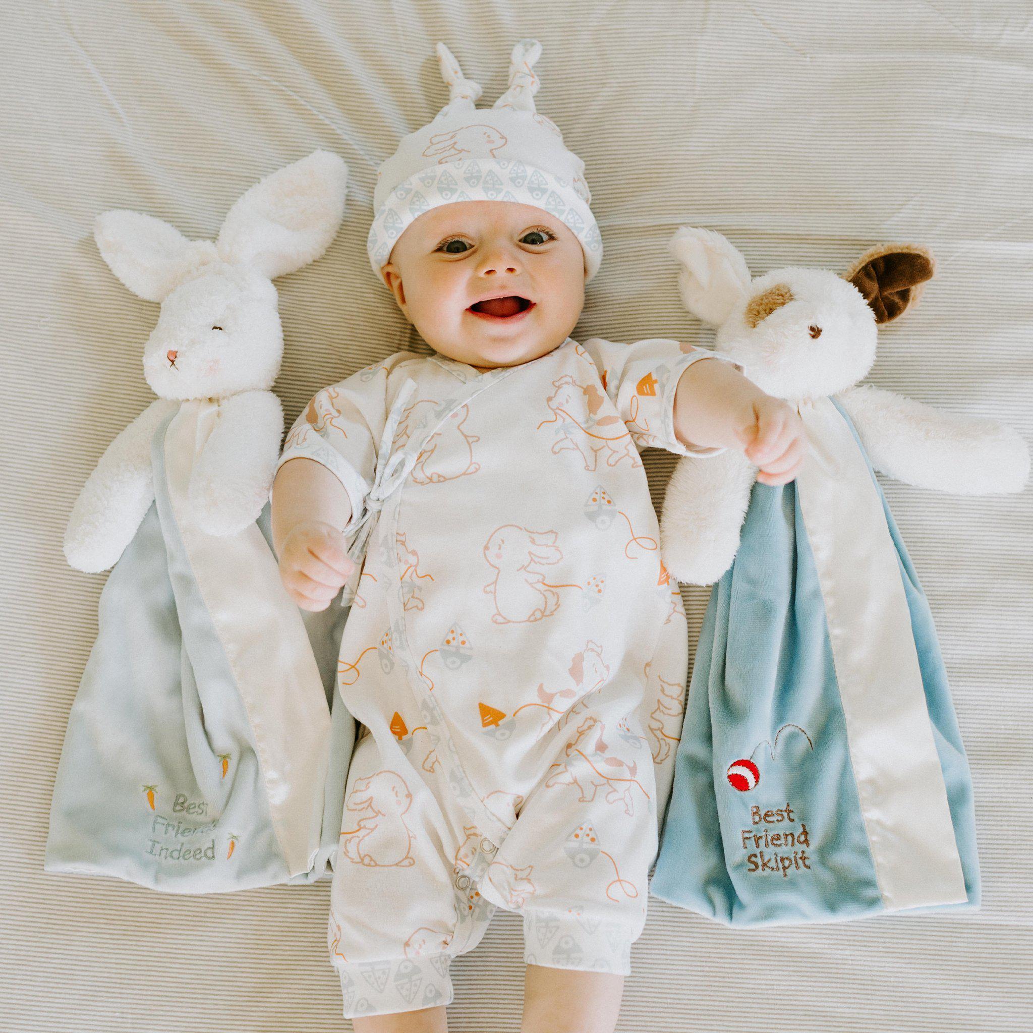 Skipit & Bud Kimono Romper and Hat Set for Baby Girls - Cute Japanese Style Outfit with Matching Hat - Perfect for Photoshoots, Parties, and Special Occasions