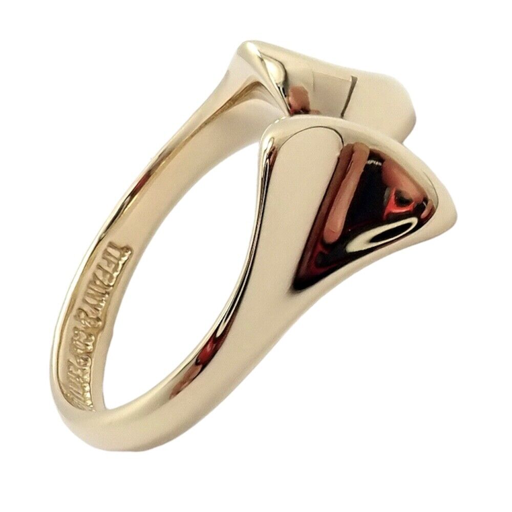 Tiffany & Co. 18k Yellow Gold Peretti Butterfly Bow Ring - Size 5.5 - Elegant Jewelry Gift for Women, Perfect for Anniversaries & Special Occasions