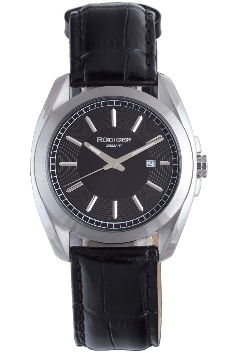 Rudiger Men's Dresden Analog Date Watch - Classic Stainless Steel Timepiece for Business, Casual & Formal Wear