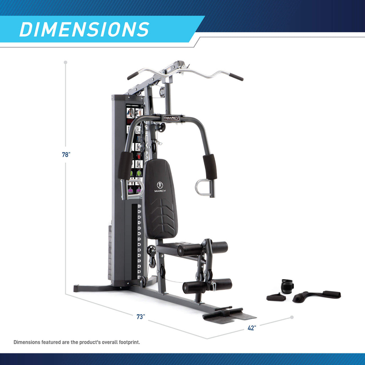 Marcy 150lb Stack Home Gym System MWM-4965SC - Strength Training Equipment for Full Body Workout at Home | Perfect for Small Spaces & Home Fitness