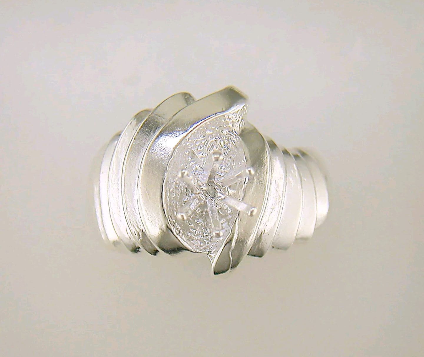 Solid Sterling Silver or 14kt Gold 6mm Round Deep Vee Fashion Pre-Notched Blank Ring - Size 7 (Setting 163 417/143 417) - Perfect for Everyday Wear, Gift Giving & Jewelry Making