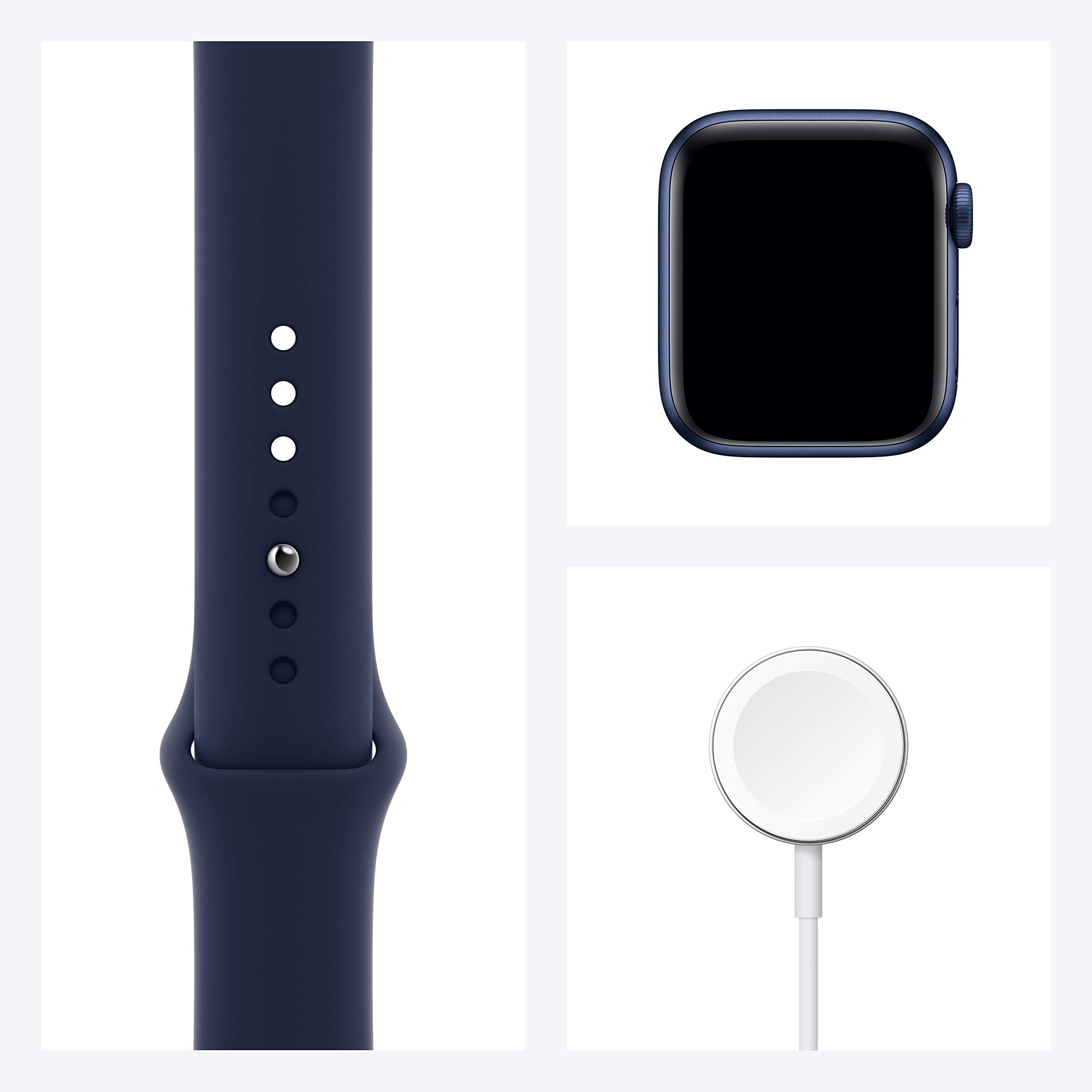 Apple Watch Series 6 (GPS, 40mm) - Blue Aluminum Case with Deep Navy Sport Band - Renewed Premium Smartwatch for Fitness Tracking, Heart Rate Monitoring & iPhone Connectivity - Perfect for Running, Swimming & Daily Activity Tracking