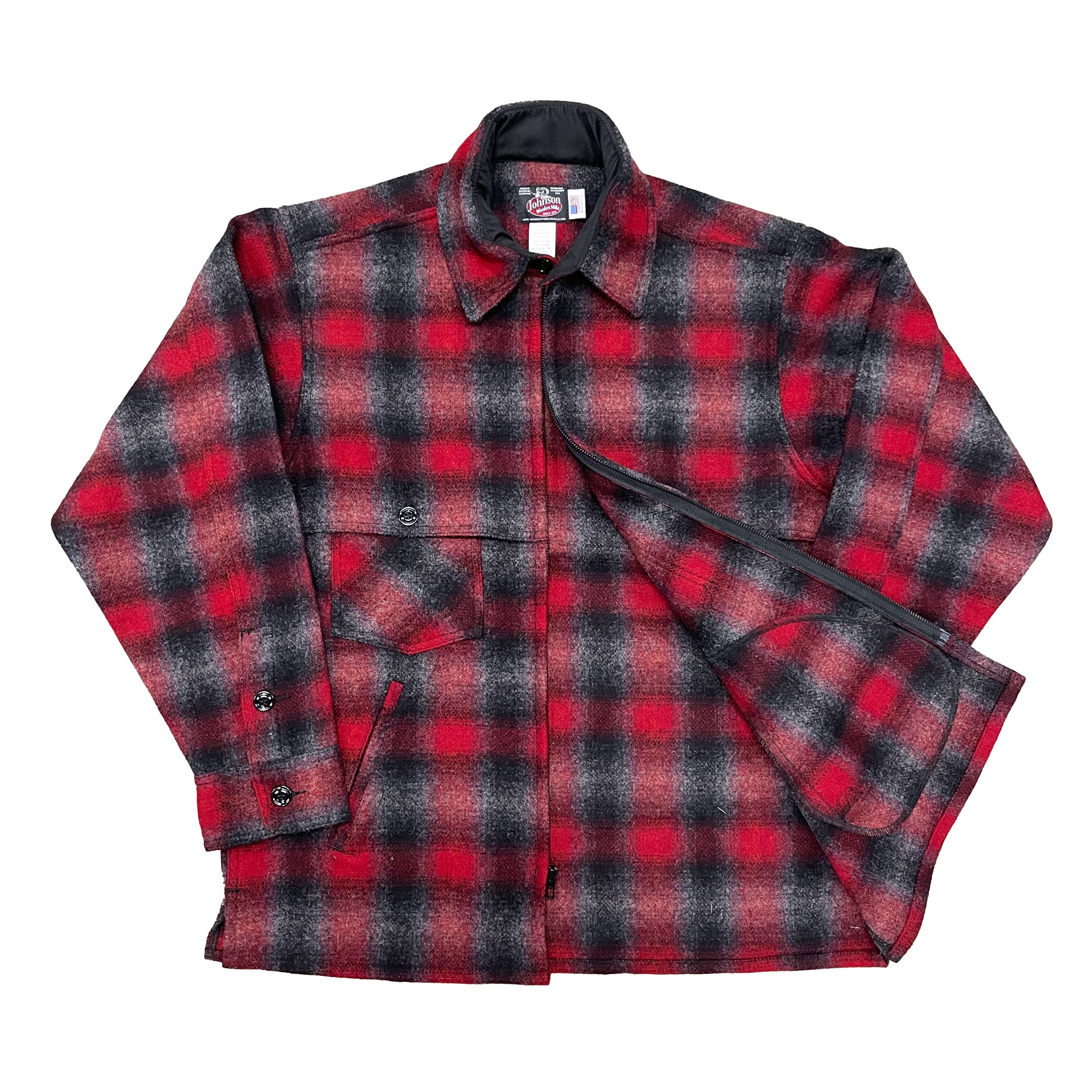 Double Cape Jac Shirt - Red & Gray Muted Plaid Flannel Shirt for Men | Casual Wear, Outdoor Activities & Layering