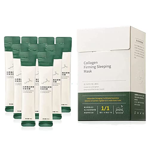 Korean Collagen Firming Face Mask - Anti-Aging Skin Care Facial Sheet Mask, Wash-Free Moisturizing Sleeping Mask for Women & Men, Hydrating & Brightening Treatment (20 PCS) - Perfect for Night Routine, Travel & Daily Skincare