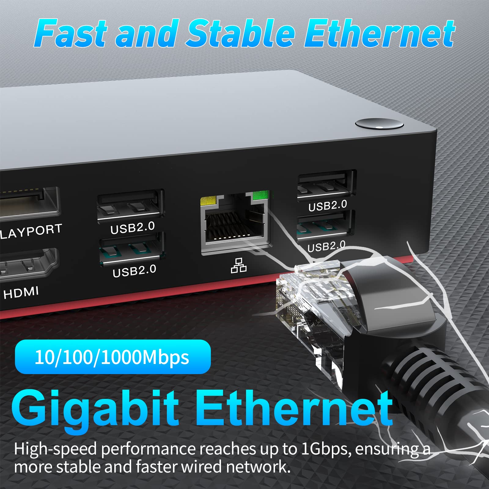 13-in-1 USB C Docking Station for Laptop - Triple 4K@60Hz HDMI/DP, 100W PD Charging, Gigabit Ethernet, 6 USB Ports, Audio Jack - Compatible with MacBook, ThinkPad, Dell, HP (Perfect for Home Office & Multi-Monitor Setup)