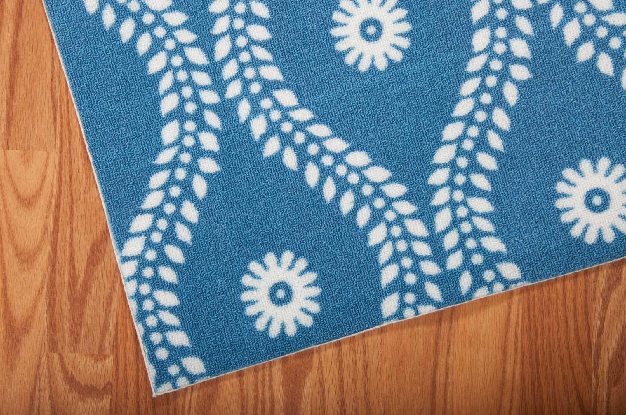 Nourison Navy 10' x 13' Indoor/Outdoor Area Rug - Easy Cleaning, Non-Shedding, Stain Resistant for Bedroom, Living Room, Dining Room & Kitchen | Perfect for Patio, Deck and High Traffic Areas