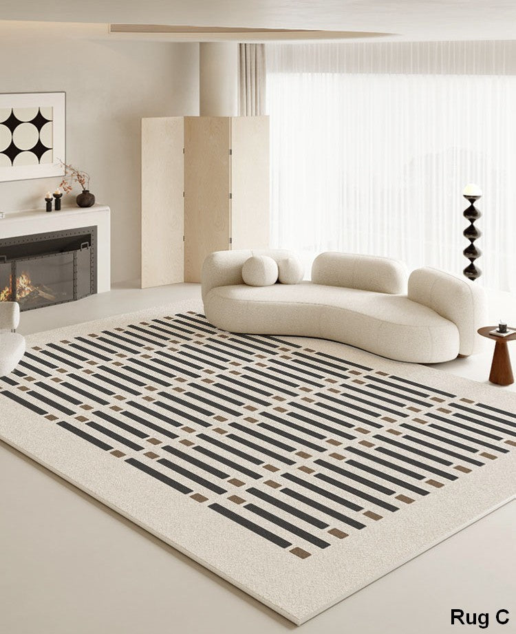 Modern Fluffy Area Rugs for Bedroom, Living Room & Office - Soft Contemporary Floor Rug for Under Sofa, Large Non-Slip Home Decor - Perfect for Cozy Spaces & High-Traffic Areas