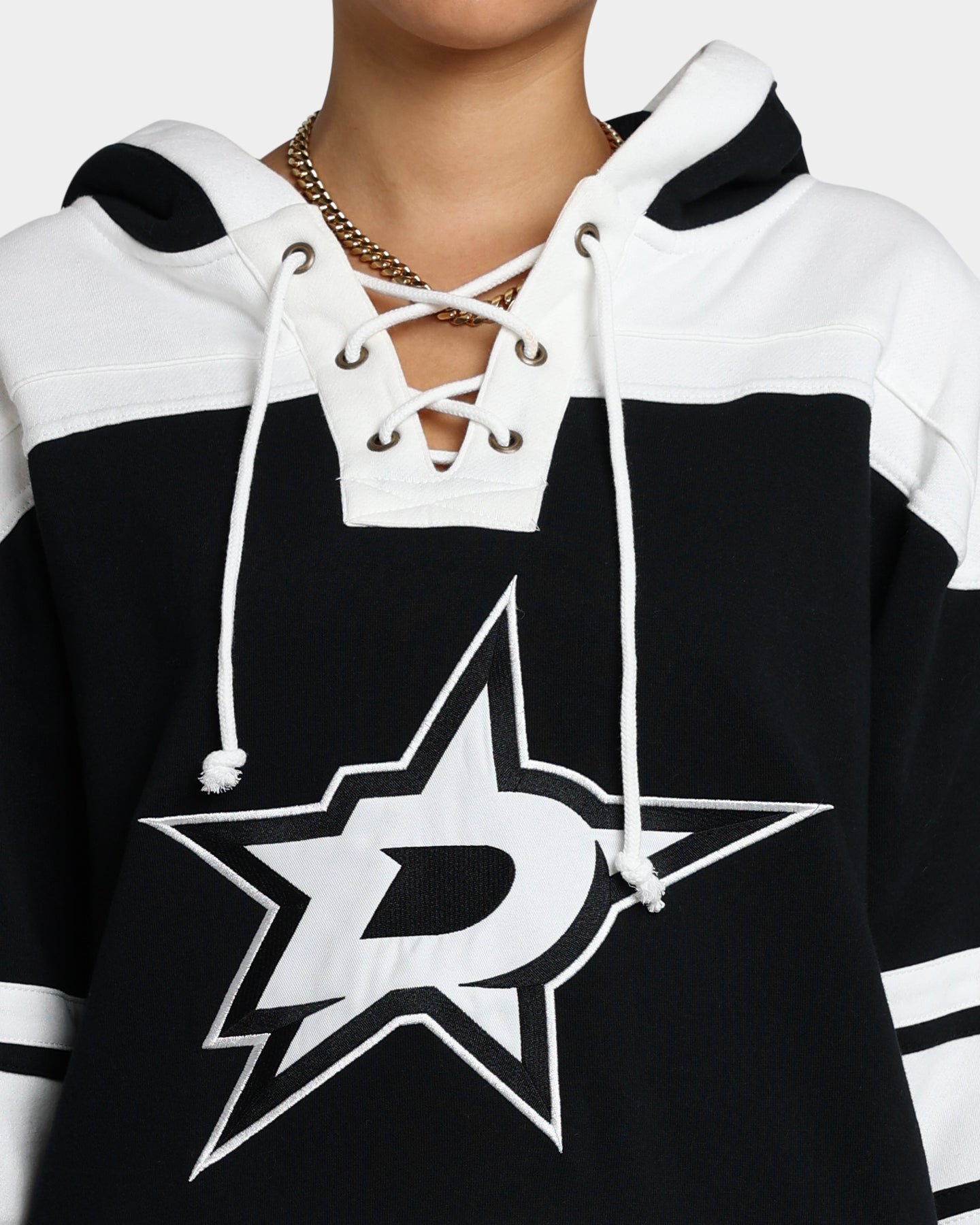 47 Brand Dallas Stars Superior Lacer Hoodie - Men's Jet Black NHL Hockey Pullover Sweatshirt - Perfect for Game Day, Casual Wear & Outdoor Activities