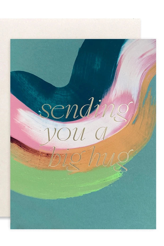 Big Hug Greeting Card - Heartwarming Blank Note Card for Birthdays, Anniversaries, Thank You - Perfect for Long Distance Friends & Family (Set of 6)