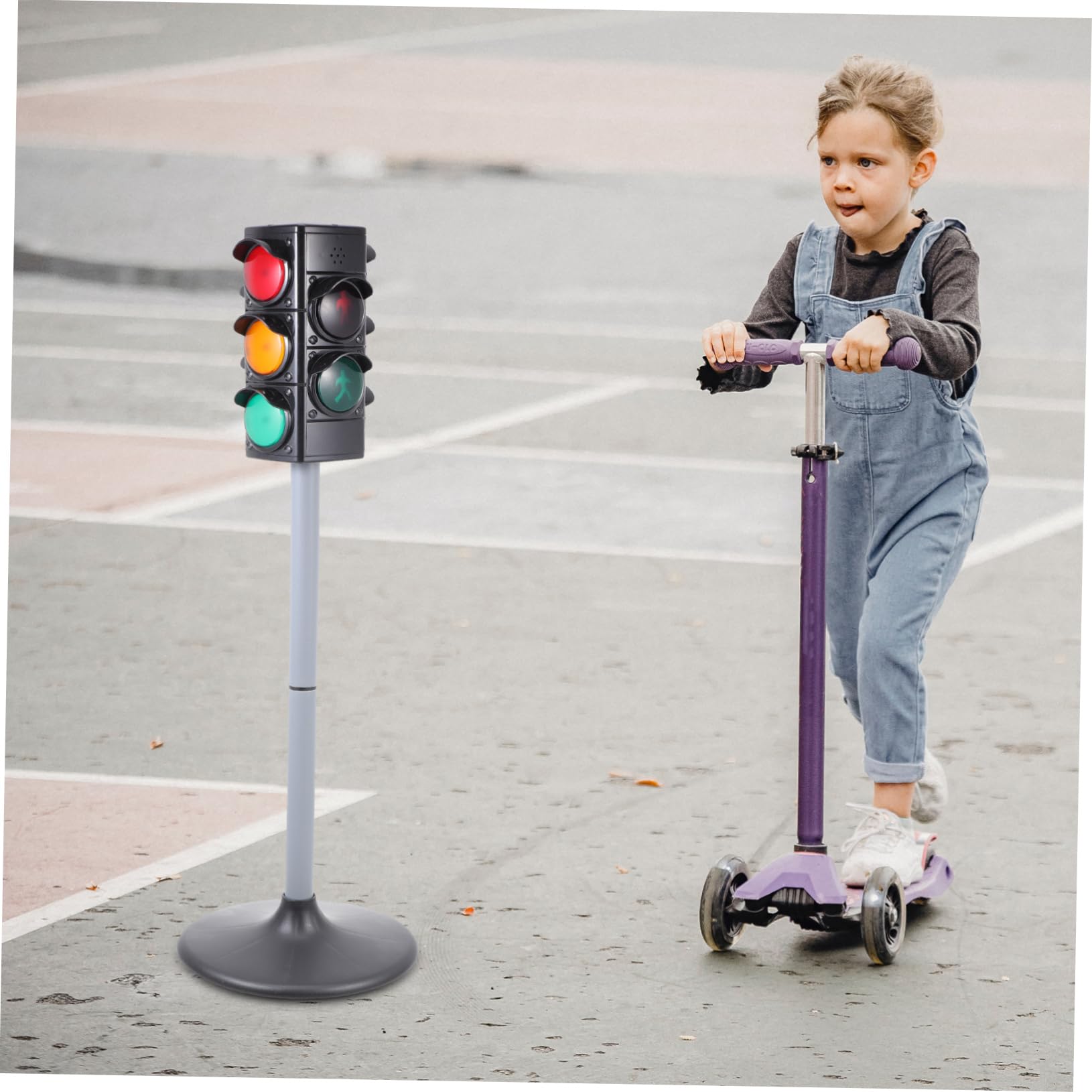 ERINGOGO Mini Traffic Sign Toy Set - Road Construction Themed Playset with Traffic Lights, Crossing Signs & Educational ABS Plastic Puzzle for Kids | Perfect for Birthday Parties, Classroom Learning & Pretend Play