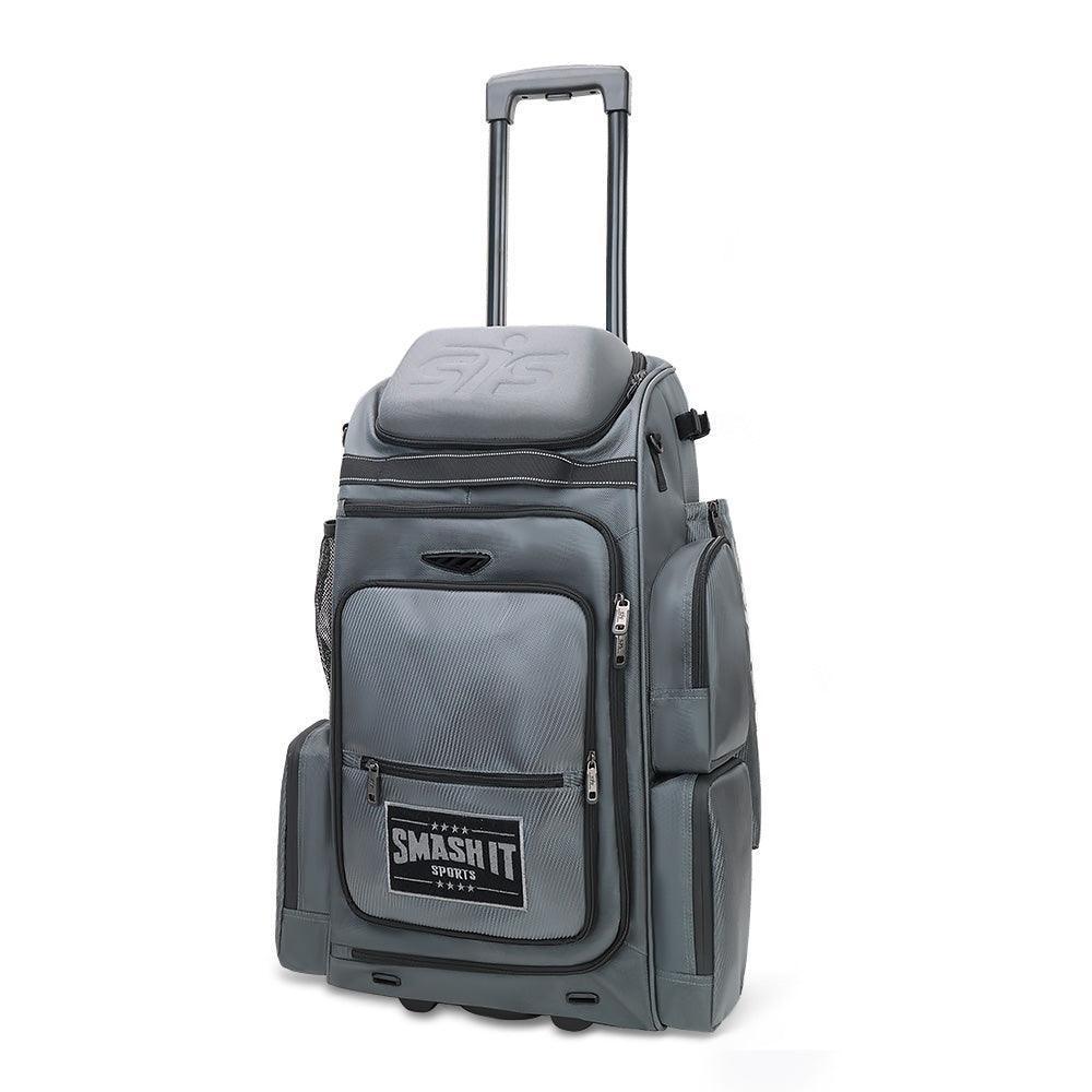 2025 Smash Ops Lil’ Guerrilla Hybrid Roller/Bat Pack Bag - Charcoal/Black | Durable Baseball & Softball Equipment for Travel & Practice