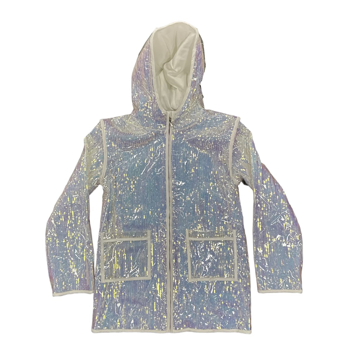 Tweenstyle Sequin Raincoat for Girls - Waterproof Glitter Jacket in 6 Colors | Perfect for School, Playdates & Outdoor Activities