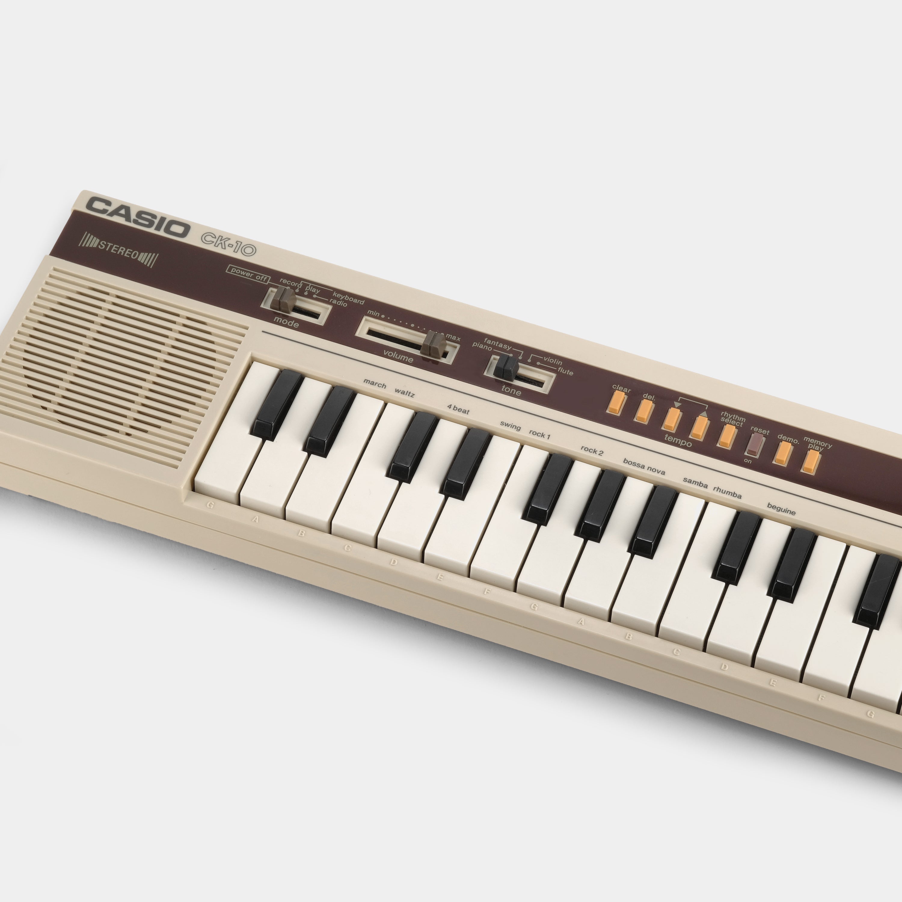 Casio CK-10 AM/FM Stereo Synthesizer Keyboard - 61-Key Portable Digital Piano with Built-in Speakers for Home, Studio & Live Performances