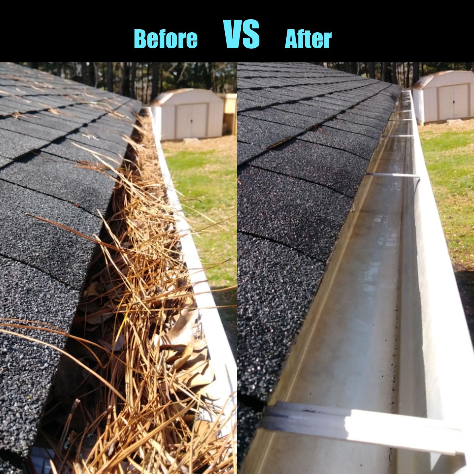 Roof Gutter Cleaner Tool - Ground Leaf Removal for Home Maintenance