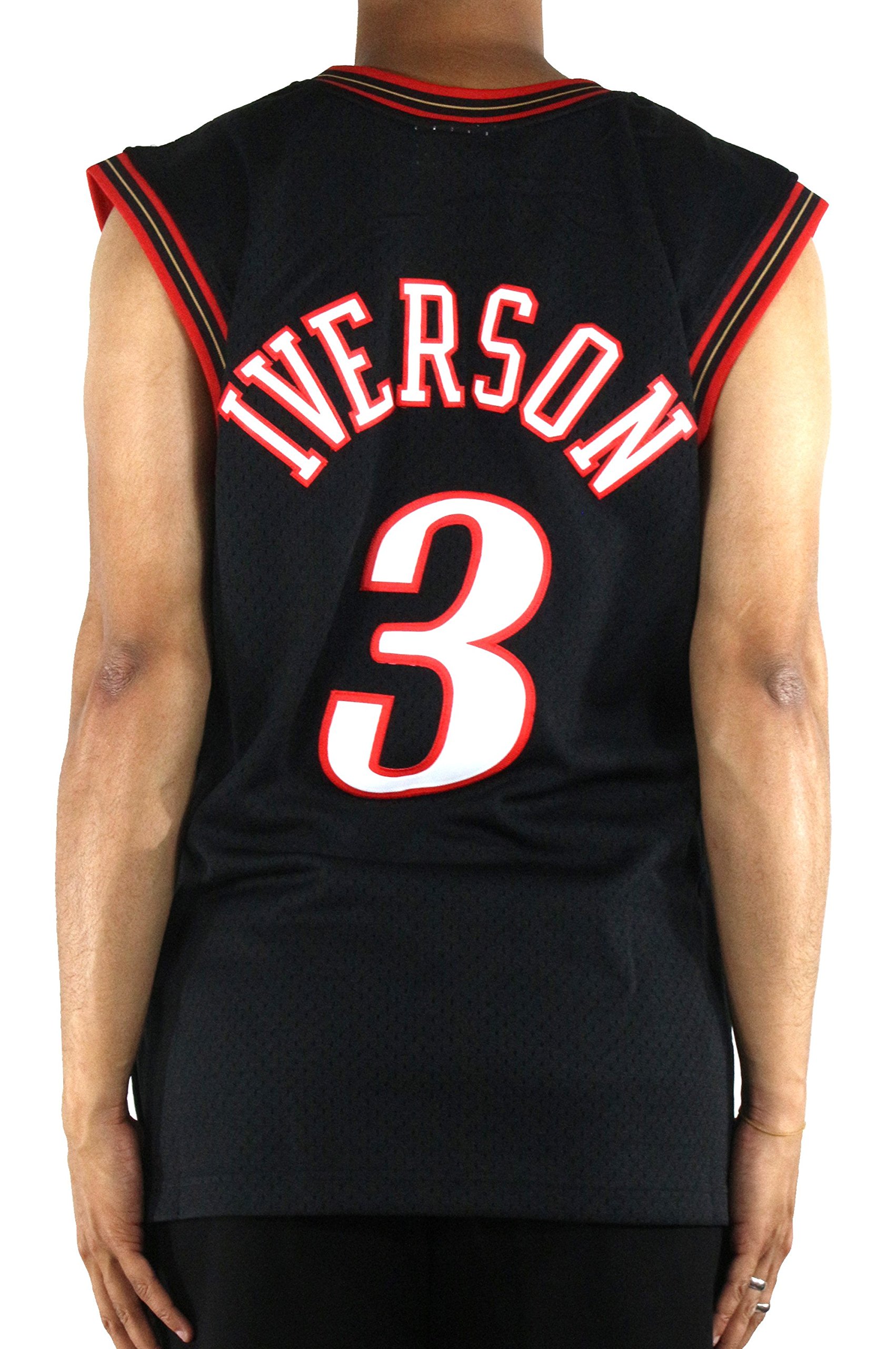 Mitchell & Ness Allen Iverson Philadelphia 76ers #3 Black Swingman NBA Jersey - Perfect for Basketball Games, Fan Events & Retro Sports Fashion