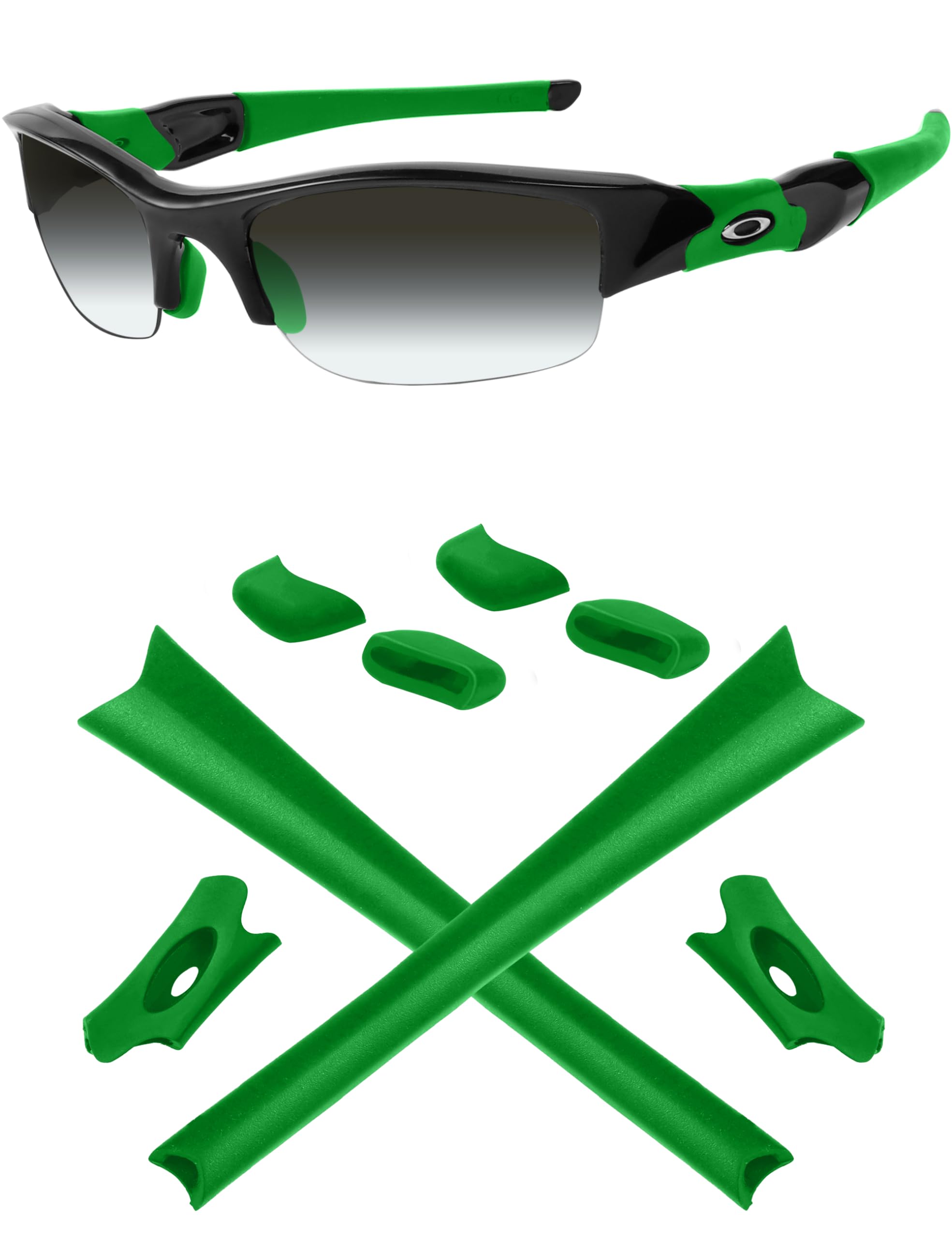 Oakley Flak Jacket Replacement Earsocks & Nosepieces Kit - Compatible with Flak Jacket XLJ & Asian Fit Sunglasses - Perfect for Sports, Running, Cycling & Outdoor Activities