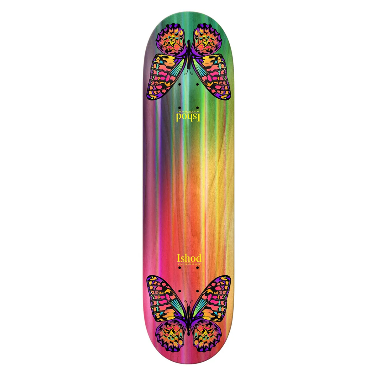 **Ishod Rainbow Monarch Twin Tail Skateboard Deck - Assorted Sizes (7.5