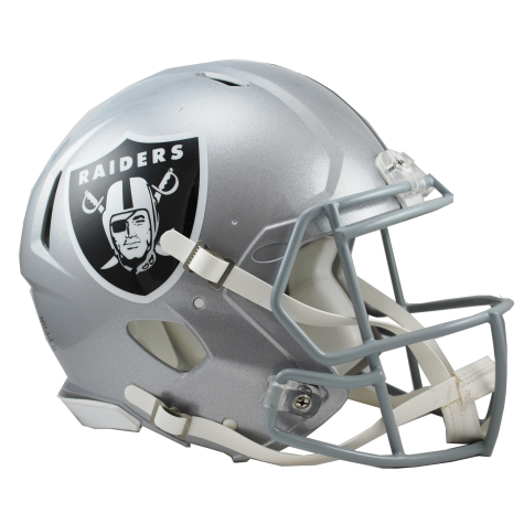 Authentic Riddell Revolution Speed Oakland Raiders Football Helmet - Perfect for NFL Games, Collectors & Fans