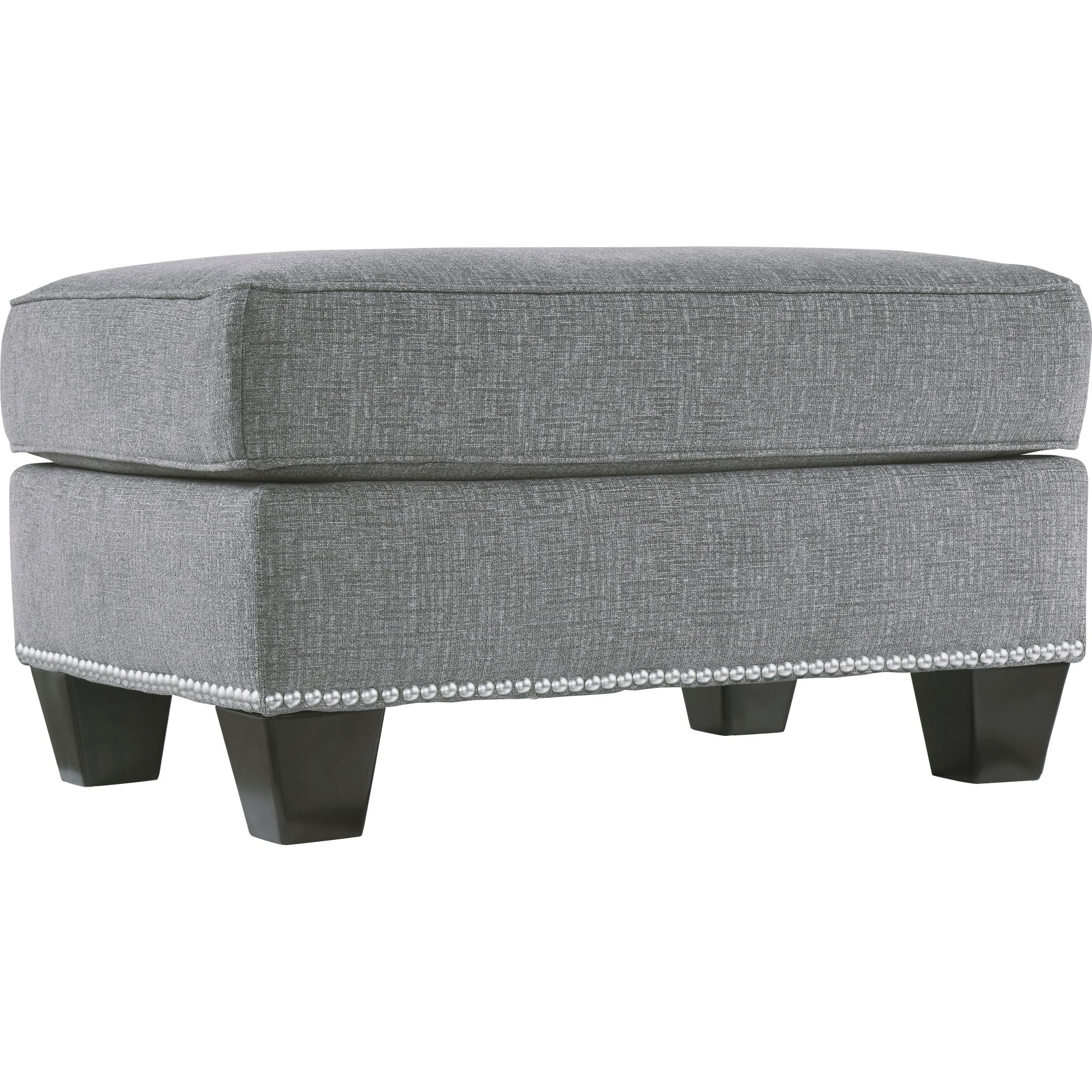 Barrali Ottoman Storage Bench with Tufted Upholstery - Modern Footrest Pouf for Living Room, Bedroom & Entryway - Soft Gray (Fog) - Perfect for Extra Seating & Home Decor