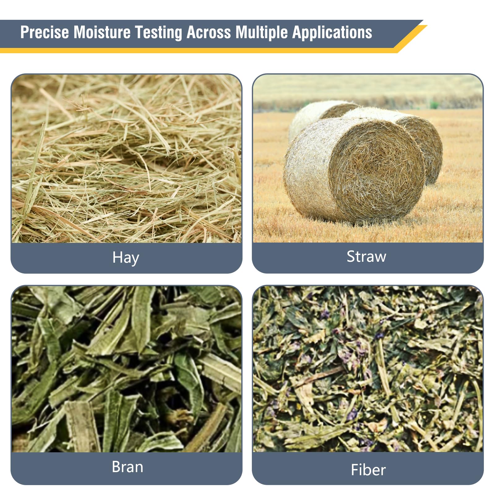 **Portable Hay Moisture Meter - Dual Probe Digital Moisture Tester for Hay, Straw & Forage Grass | Prevent Mold & Spoilage | Ideal for Farming, Agriculture & Livestock Feed Storage**