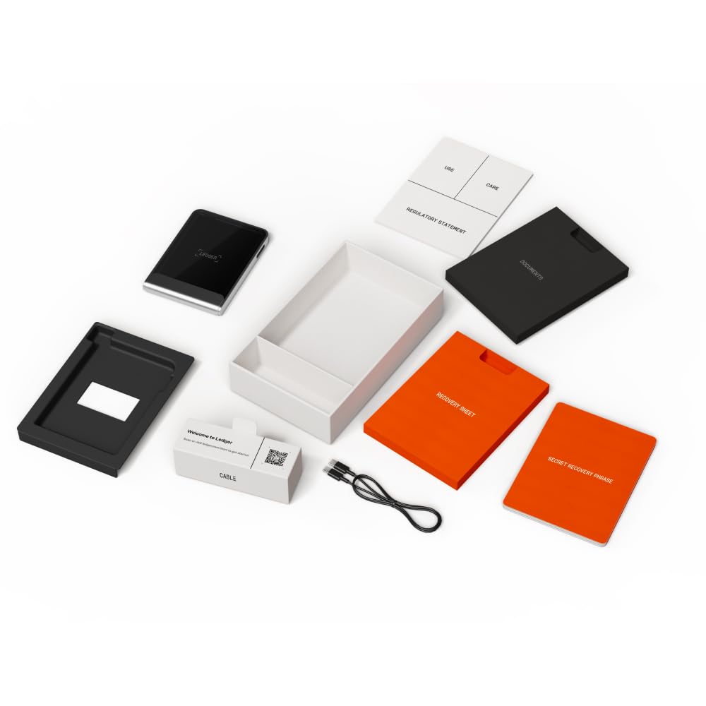 Ledger Flex - Secure E Ink Touchscreen Crypto Wallet for Bitcoin & Ethereum | Portable Cold Storage for Digital Assets | Perfect for Travel & Online Transactions (Graphite)