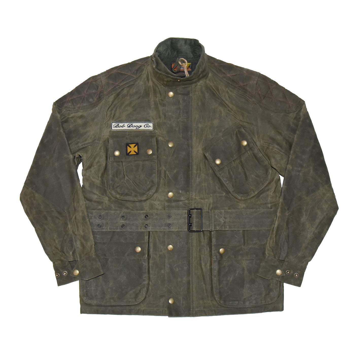Steve McQueen Inspired BOB Dong Waxed Racing Motorcycle Jacket - Vintage Biker Style for Men, Perfect for Riding & Casual Wear