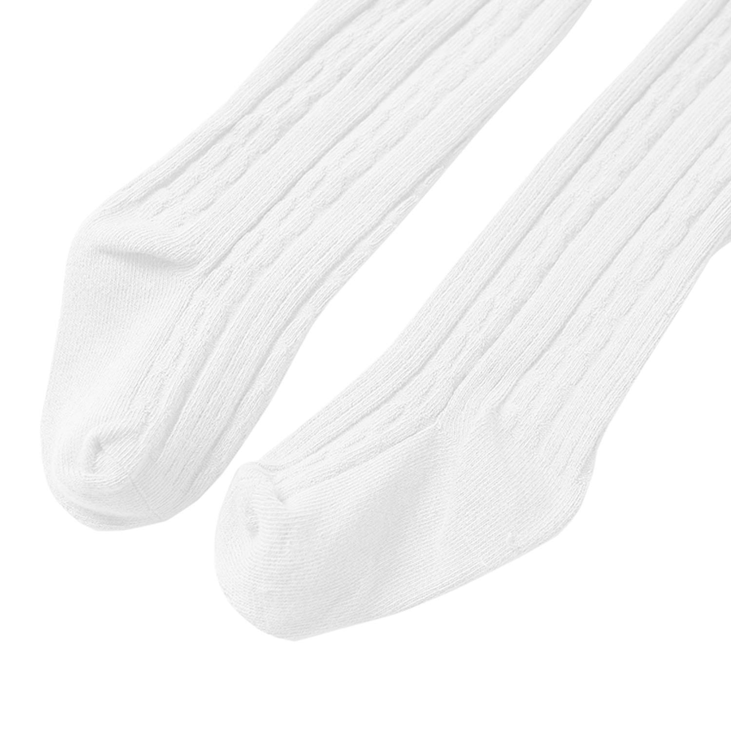 Baby Girls Tights - Soft Seamless Cotton Knit Leggings for Infants & Toddlers | Comfortable Stockings for Playtime, Daycare & Family Outings