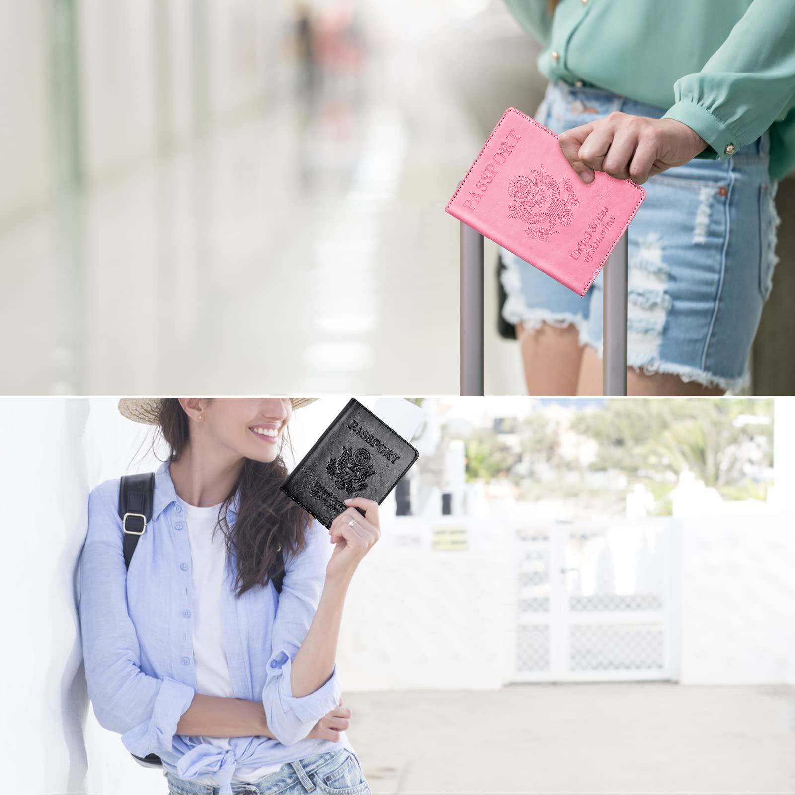 Premium 2-Pack RFID Blocking Passport Holder Wallet Cover - Slim Travel Essentials for Women & Men | Perfect for International Flights, Vacations & Business Trips