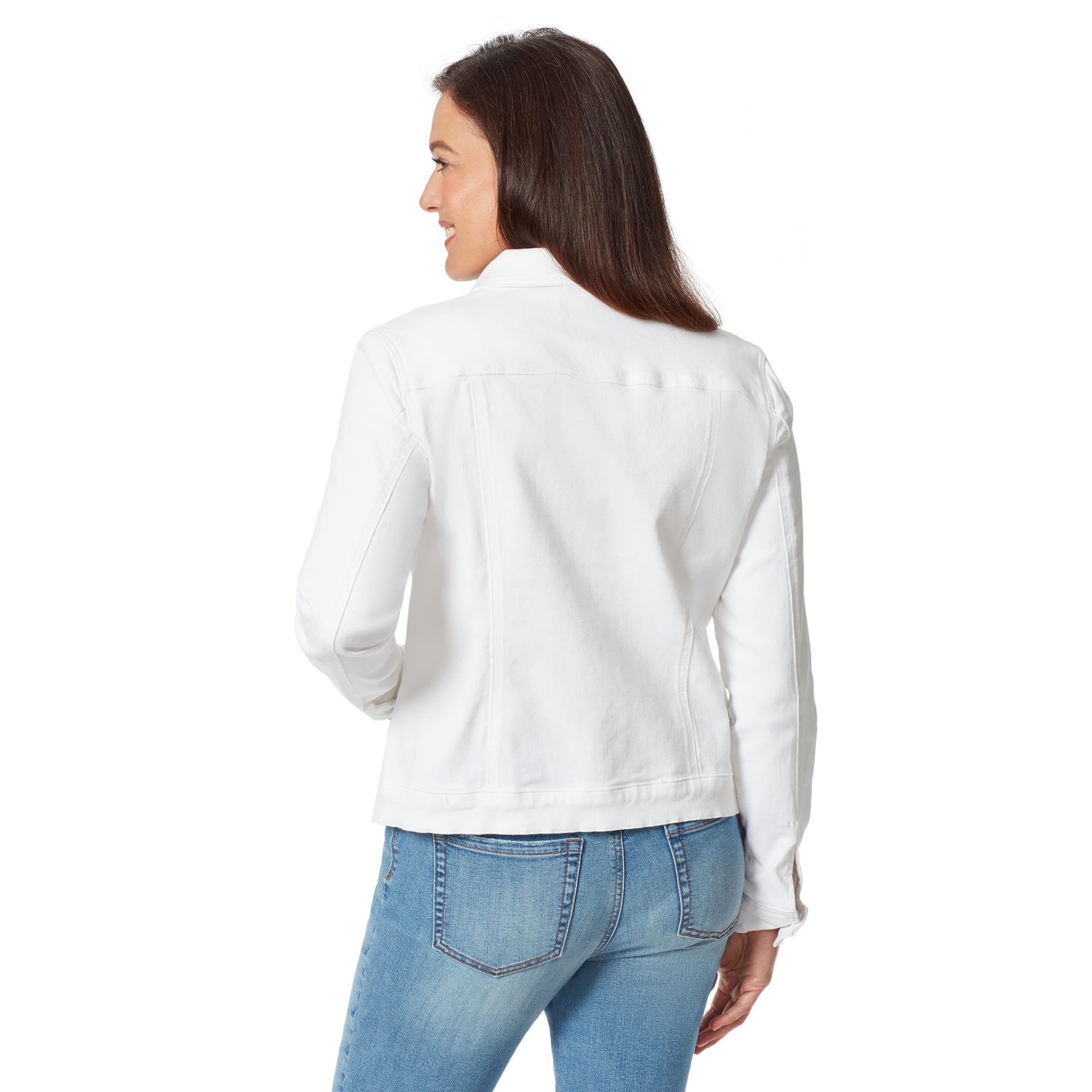 Gloria Vanderbilt Women's Amanda Denim Jean Jacket - Stylish Lightweight Denim Jacket for Women, Casual Outerwear for Spring & Fall, Perfect for Layering Outfits