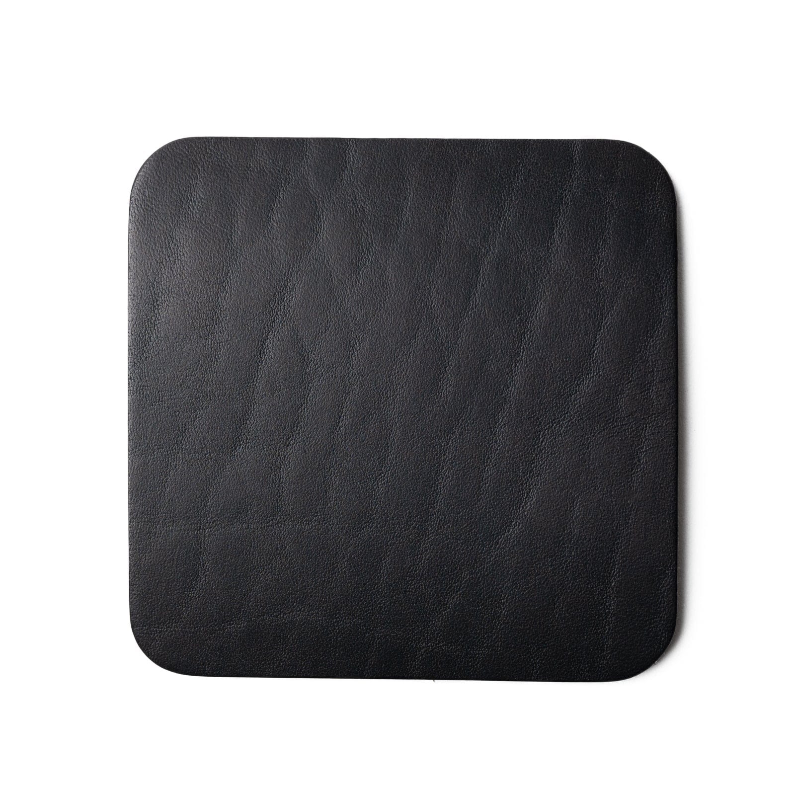 Premium 4-Pack Genuine Leather Coasters - Square Blank Design for Drinks & Glasses - Perfect for Home, Office, and Bar Use