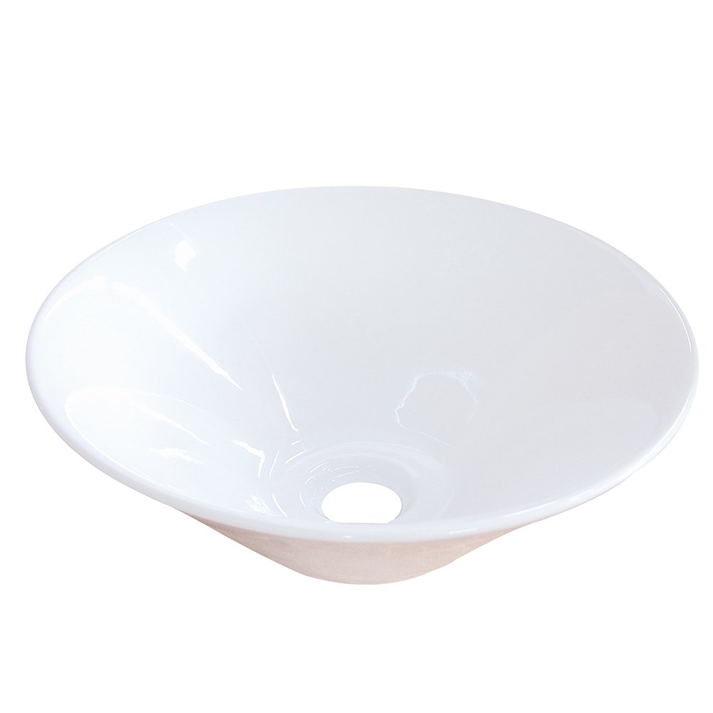 Kingston Brass EV4037 Soho Vitreous China Vessel Bathroom Sink - White | Modern Bathroom Vanity Upgrade for Small Spaces & Powder Rooms