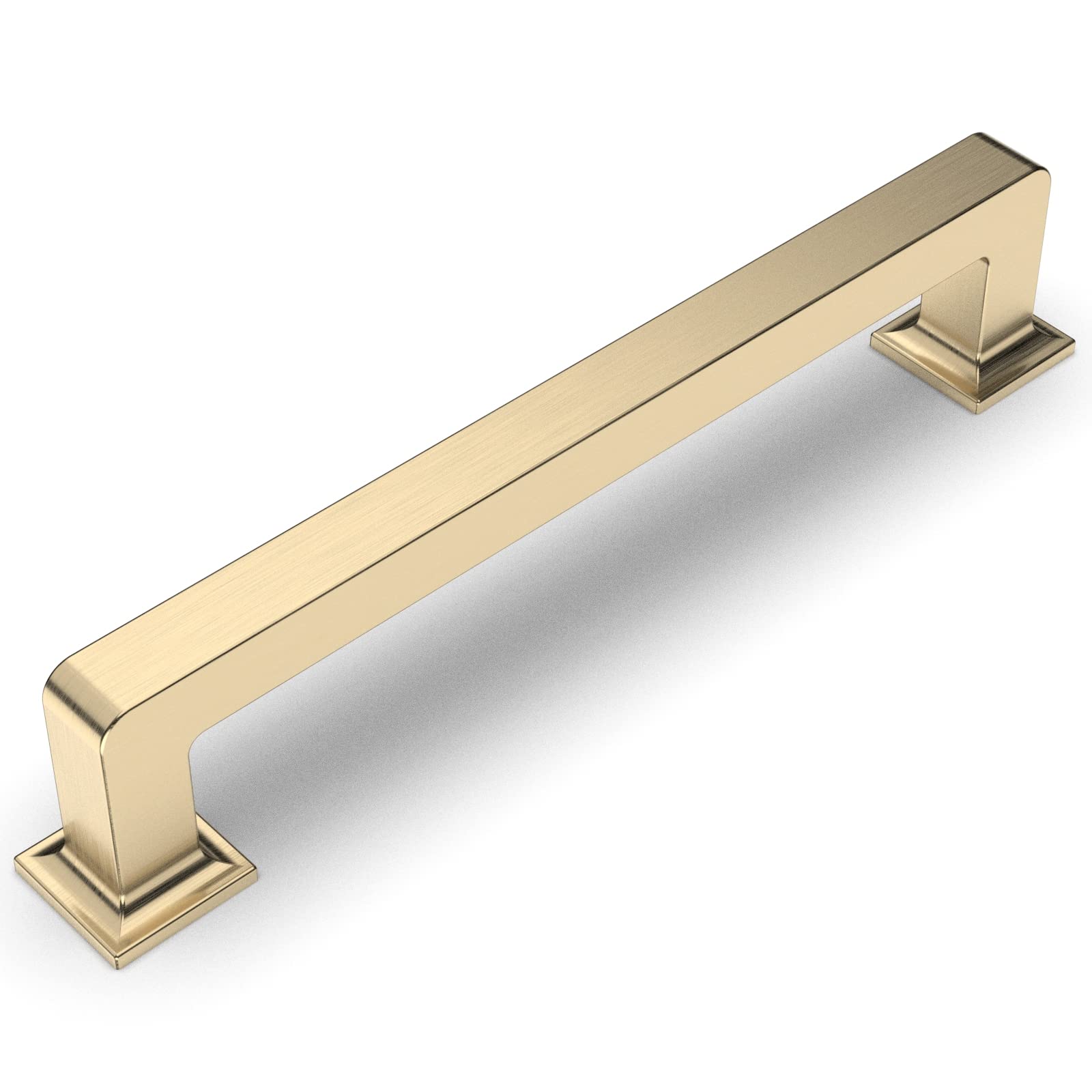 Amerdeco 20 Pack Brushed Brass Cabinet Pulls 5 Inch (128mm) Hole Centers - Modern Kitchen Cabinet Handles & Drawer Pulls for Cabinets, Cupboards, Dressers - Durable Cabinet Hardware for Home Renovation & Furniture Upgrade