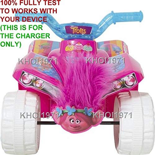 KHOI1971 6V Wall Charger AC Adapter for Dynacraft Trolls Quad Ride-On (Pink/Yellow 8803-20) - Perfect for Kids' Battery-Powered Vehicles - Home & Outdoor Play Charging Solution
