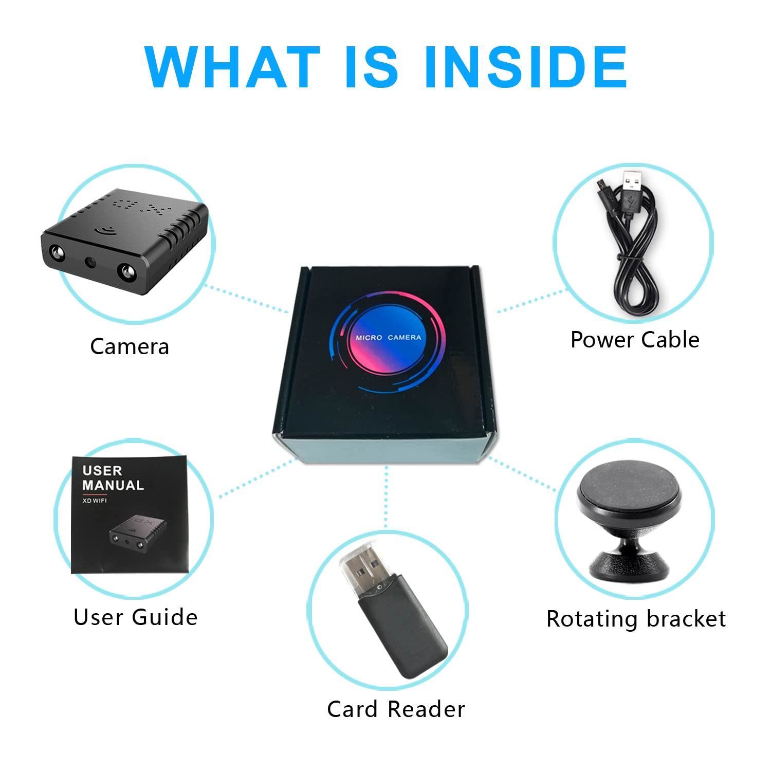 Smallest Wireless WiFi Battery Camera - HD 1080P Security Camera with Night Vision & Motion Detection | Portable Video Surveillance for Home/Baby Monitoring | Cloud Storage & Remote Viewing via iOS/Android App | Indoor/Outdoor Security Solution