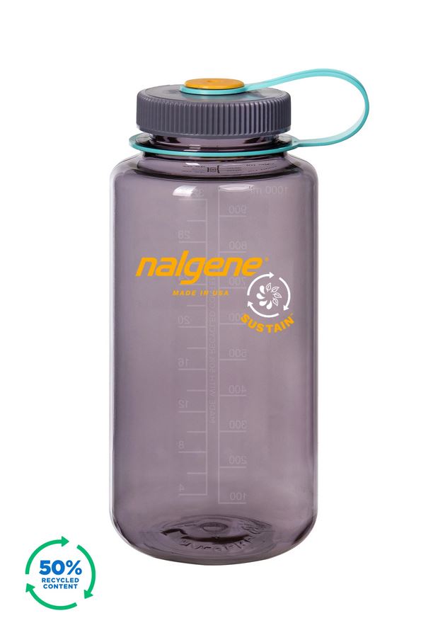 Nalgene 32oz Wide Mouth Water Bottle - BPA Free, Leak Proof & Durable for Outdoor, Gym & Travel | Sustainable Tritan Plastic