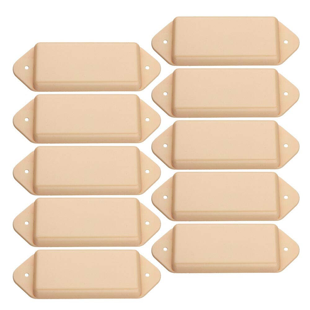 10 Pcs P-90 Dogear Guitar Pickup Covers - Yellow Undrilled (No Hole) for Electric Guitar Replacement & DIY Repair - Perfect for Vintage Tone Upgrades & Custom Builds