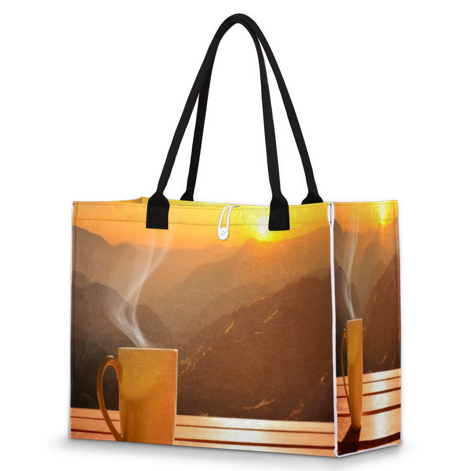 Stylish Sunset Landscape Tote Bag for Women - Reusable Grocery & Shopping Bag - Perfect for Work, Travel, Beach & Pool - Durable Outdoor Utility Tote - Great Gift Idea for Her - Ideal for Daily Commute, Weekend Getaways & Eco-Friendly Shopping
