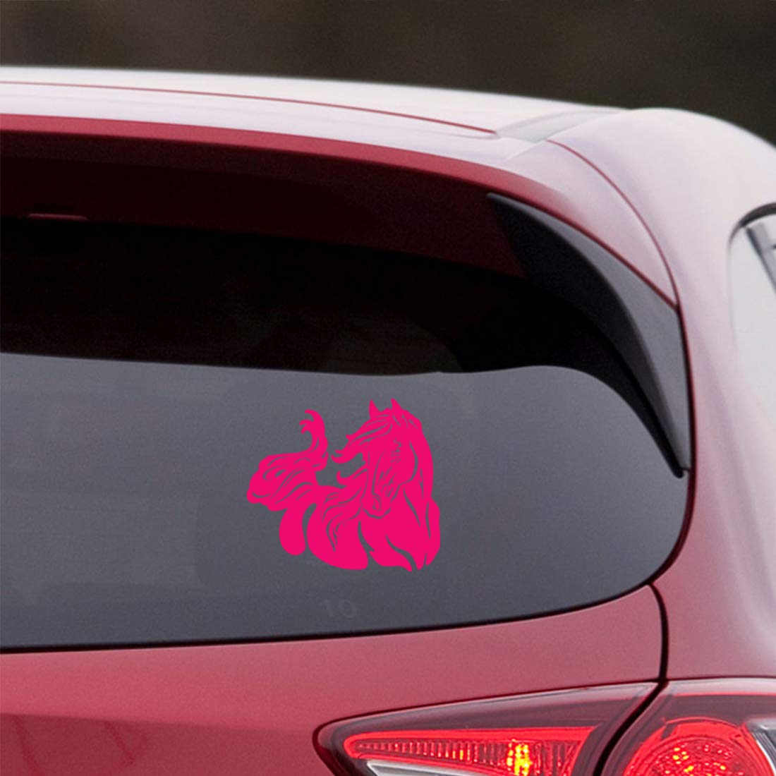 Premium Waterproof Vinyl Horse Decal Stickers (Pink, Set of 2) - Durable Laptop, Phone, Helmet & Car Window Decoration for Home, Office & Outdoor Use