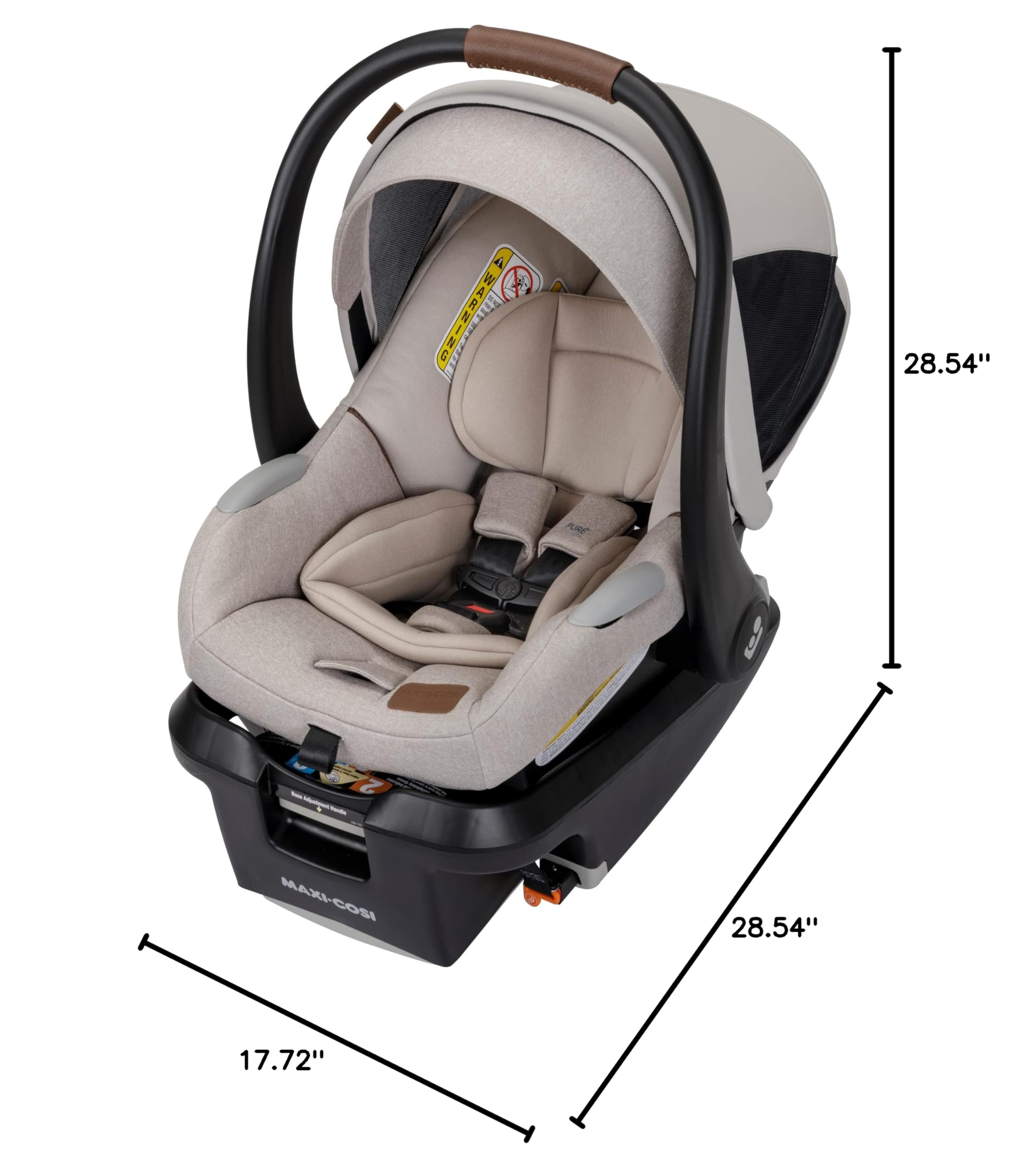 Maxi-Cosi Mico Luxe+ Infant Car Seat with Base - Lightweight Baby Carrier & Convertible Car Seat for Newborns, Desert Wonder - Perfect for Travel, Daily Commutes & Family Outings