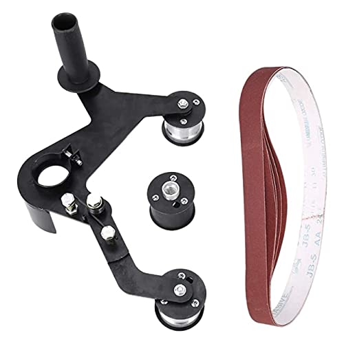 Angle Grinder Belt Sander Attachment Adapter - M10 Cast Iron Sanding Support Tool for Pipe & Tube Polishing | DIY Woodworking & Metalworking Projects