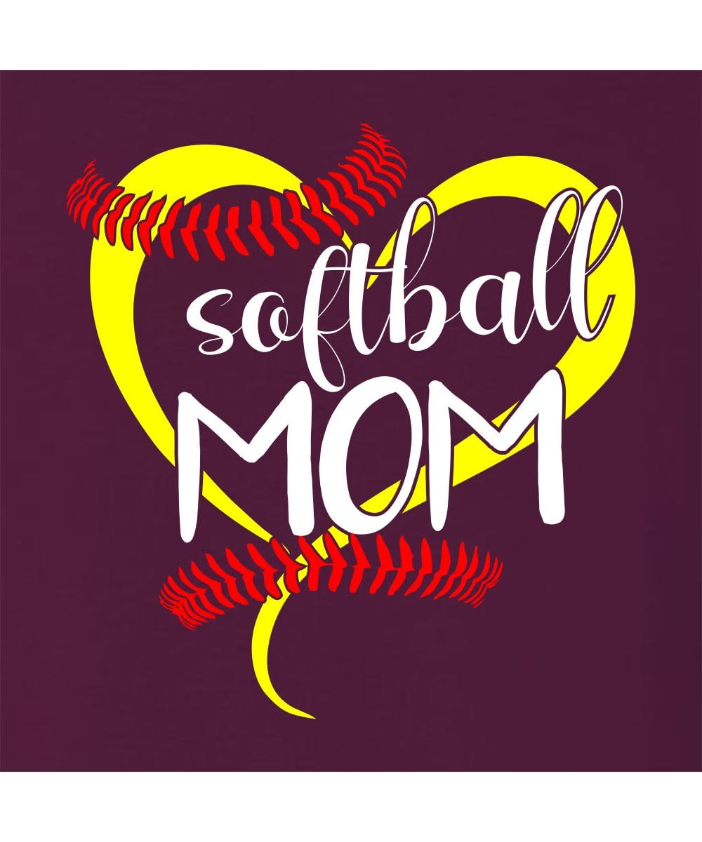 Go All Out Adult Softball Mom T-Shirt - Funny Mother's Day Gift for Baseball Moms - Perfect for Games, Practice & Team Spirit