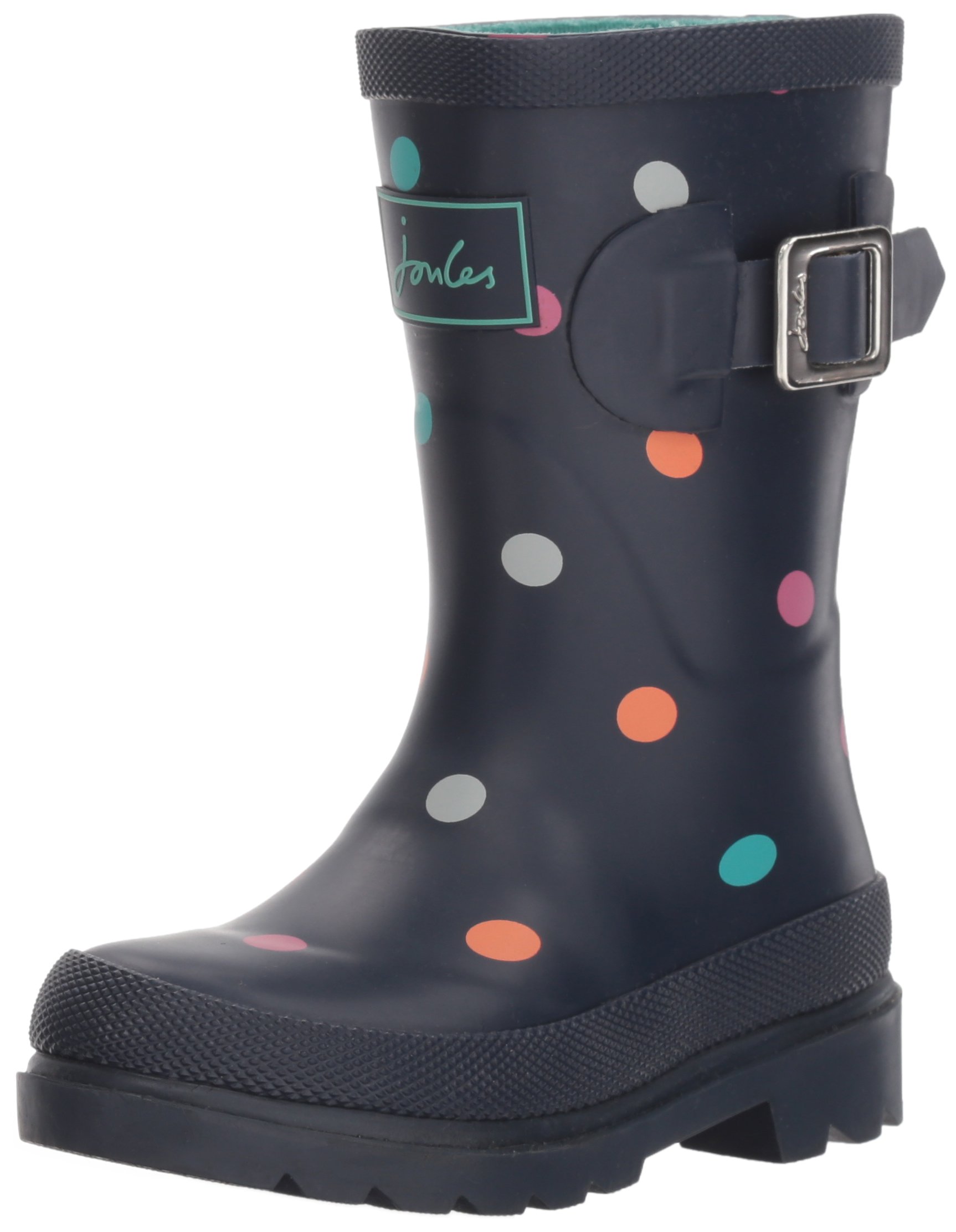 Joules Girls' Waterproof Rain Boots for Kids - Comfortable & Stylish Rubber Wellies for Outdoor Play, Puddle Jumping & School Use