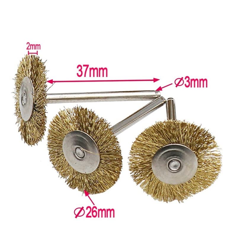 9 Pcs Copper Wire Brushes Set - Heavy Duty Metal Cleaning Brushes for Rust Removal, Polishing & Grinding - Compatible with Rotary Tools, Angle Grinders & Drills - Perfect for Automotive, Metalworking & DIY Projects