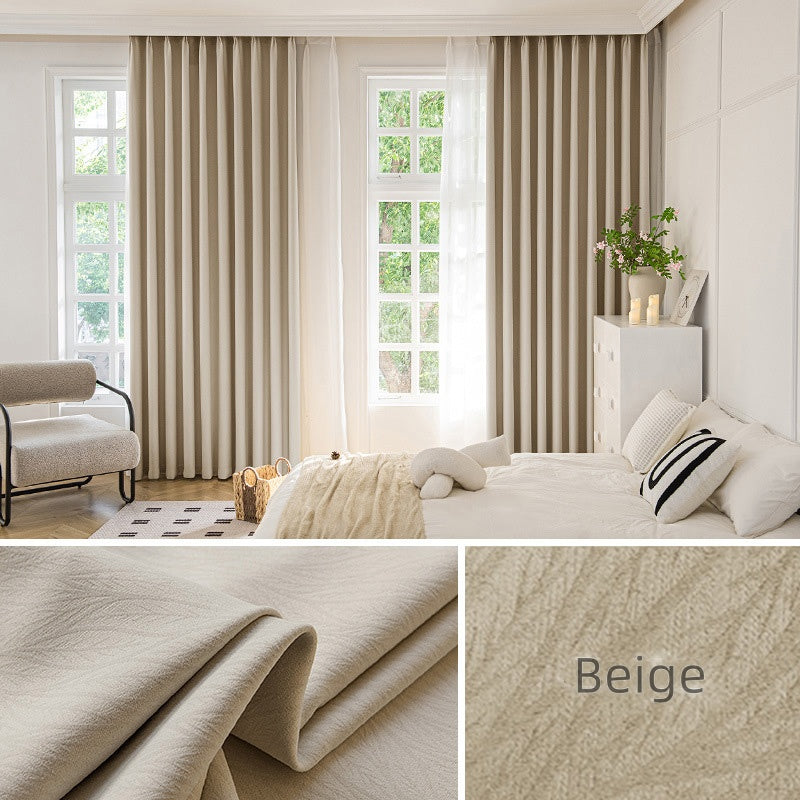 Eliza Chenille Jacquard Blackout Thermal Custom Curtains - Energy Efficient Room Darkening Window Drapes for Bedroom, Living Room & Home Theater