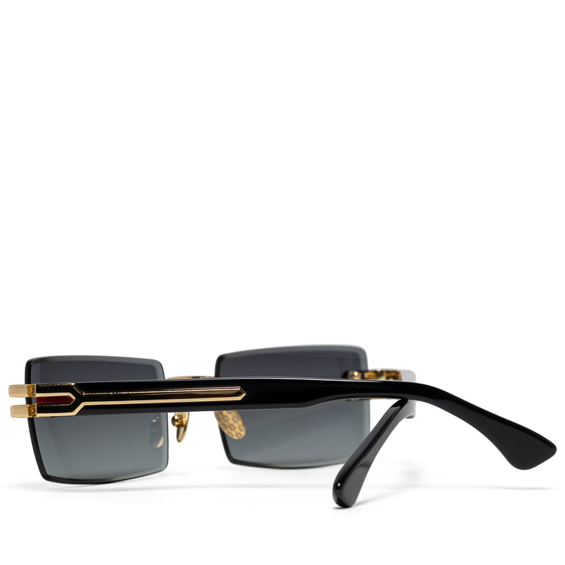 James Oro Baron Authentic Black Tint/Gold Sunglasses - Premium UV Protection for Men & Women - Perfect for Driving, Beach & Outdoor Activities