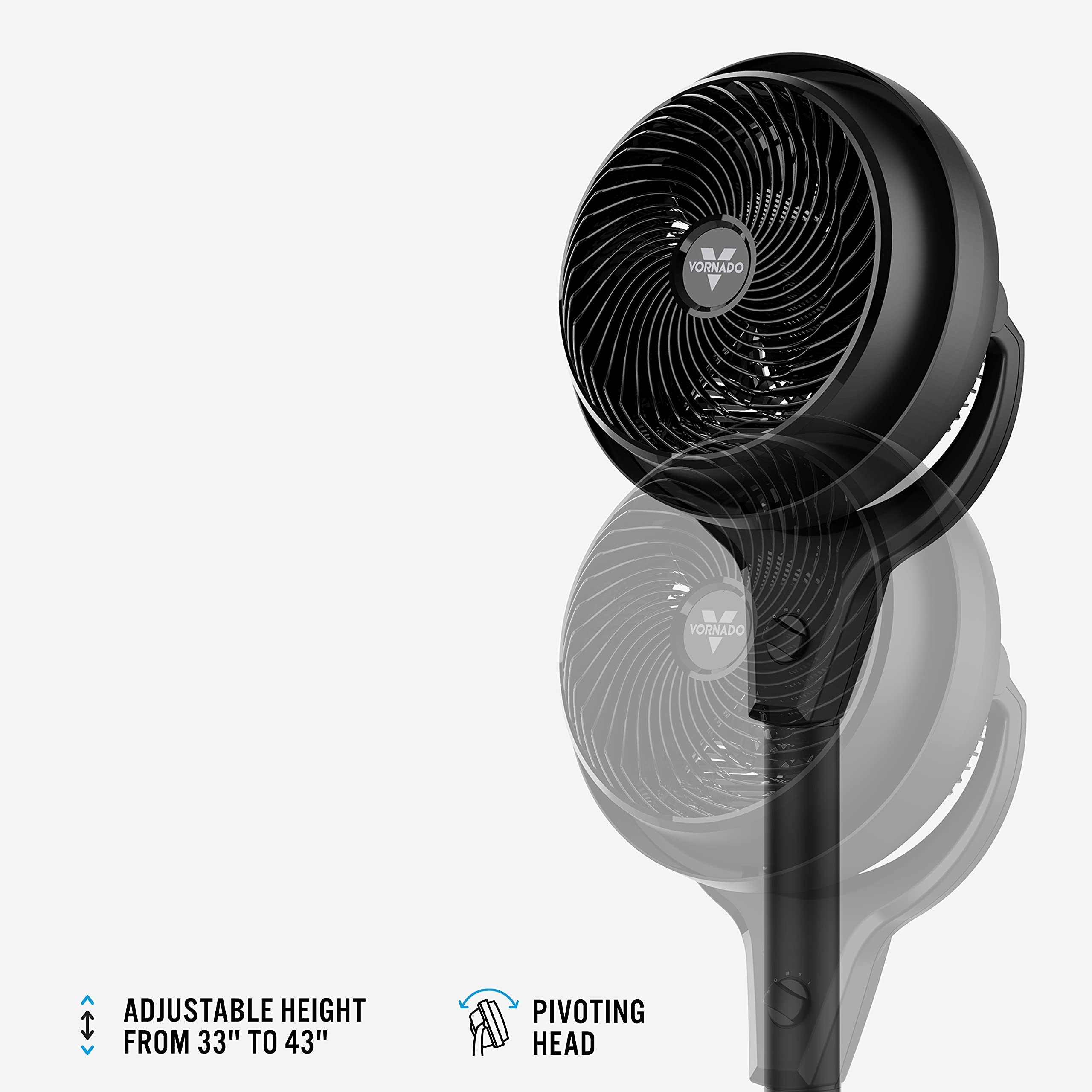Vornado 630 Mid-Size Whole Room Air Circulator Fan & 602 Pedestal Fan - Powerful Cooling for Home, Office, Bedroom - Energy Efficient Quiet Airflow for Year-Round Comfort