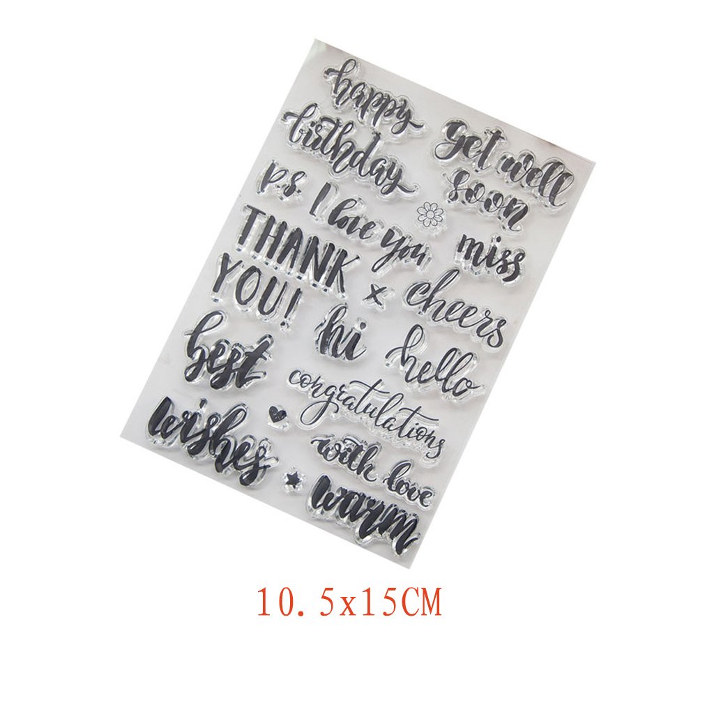 Best Wishes Clear Silicone Stamps for Scrapbooking, Card Making, DIY Projects - Perfect for Scrapbook Decor, Embossing, and Album Embellishments