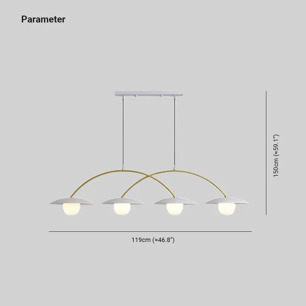 Modern White 4-Light Linear Pendant Lighting Fixture - Sleek Minimalist Design for Kitchen Island, Dining Room or Bedroom Ceiling