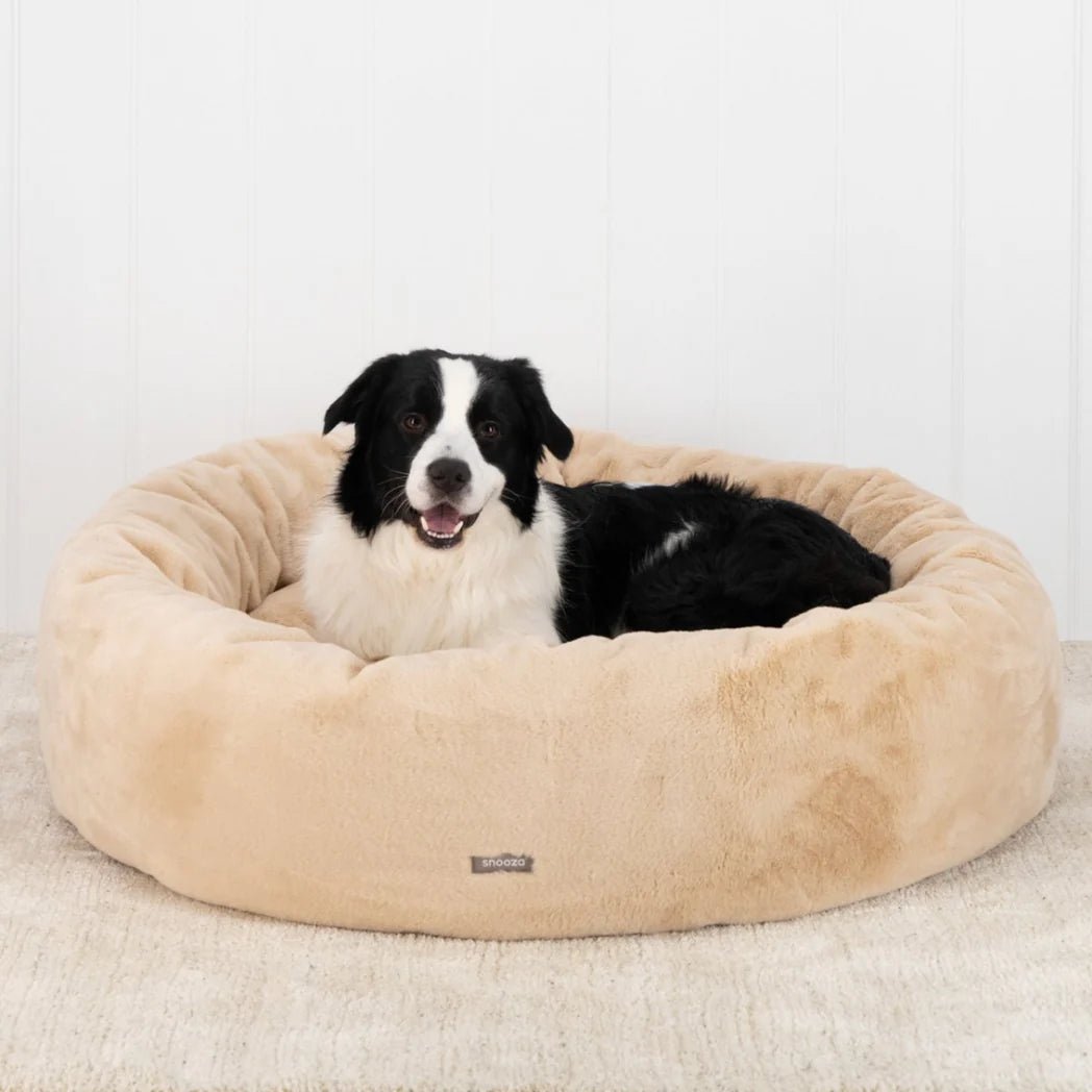 Luxury Plush Fur Dog Bed for Small Medium Large Dogs - Soft & Cozy Pet Bed with Removable Washable Cover - Perfect for Crates, Kennels & Home Use